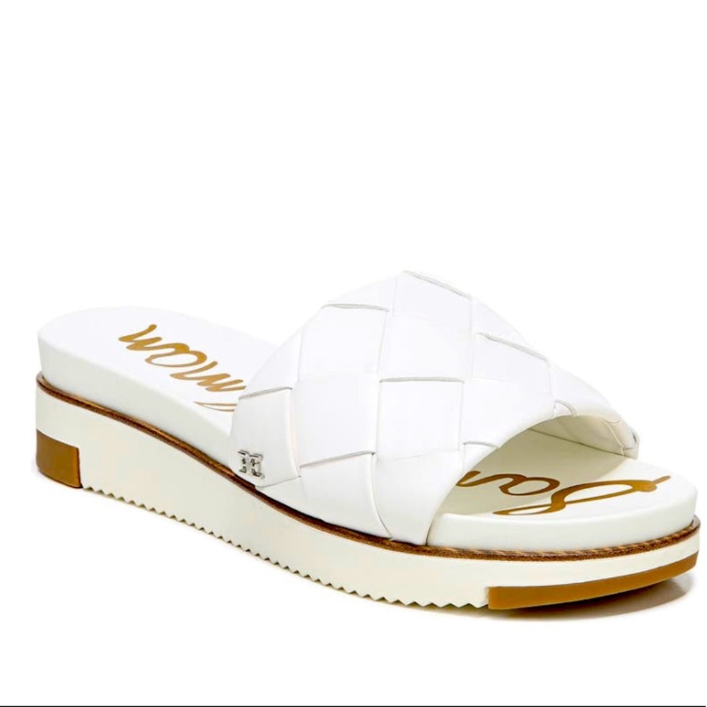 Sam Edelman Adale white platform slide sandal US 5
